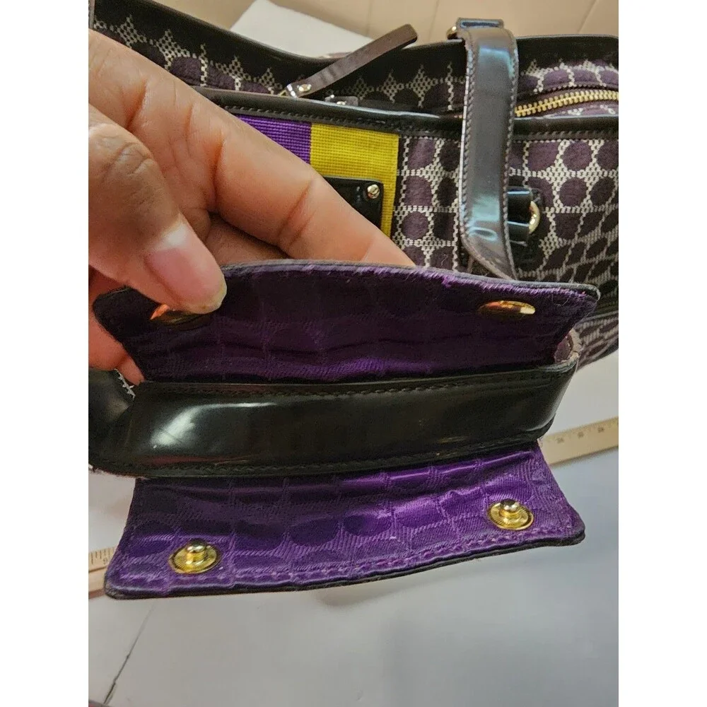 Kate Spade Travel Weekender Duffle Bag Large Brown And Purple Read Description